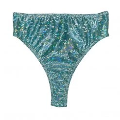 RAVELAND WOMEN RETRO GLITTER-MINT HIGH WAISTED BRAZILIAN BOTTOMS 8 RAVELAND WOMEN RETRO GLITTER-MINT HIGH WAISTED BRAZILIAN BOTTOMS