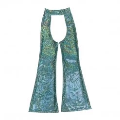 RAVELAND RETRO GLITTER CHAPS- MINT WOMEN
