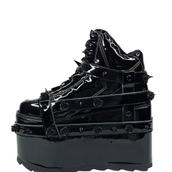 YRU SHOES QOZMO BONDAGE ROSE - BLACK PATENT 11 YRU SHOES QOZMO BONDAGE ROSE - BLACK PATENT