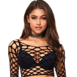 LEG AVENUE Net Crop Top WOMEN