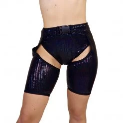 RAVELAND NEW ARRIVALS LIQUID MIRROR ASAP BUCKLED SHORT CHAP