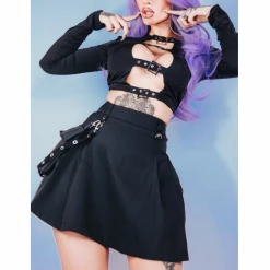 RAVELAND GET THE BAG BLACK SKIRT WOMEN