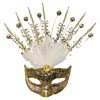GOLDEN SHUTTLE WOMEN LAVISH GOLD MASQUERADE MASK