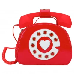 RAVELAND IMMA CALL YOU BACK PURSE RED BAGS & BACKPACKS