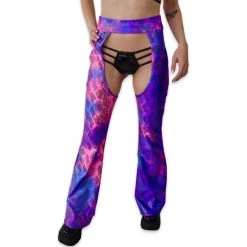 RAVELAND DASH OF SPARKLE PURPLE & PINK CHAPS WOMEN