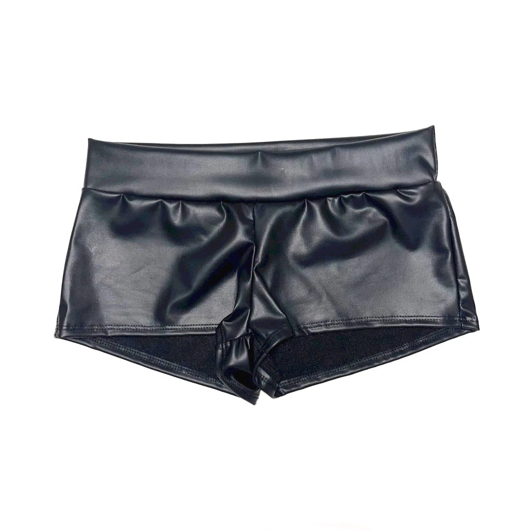 RAVELAND MATTE BLACK RL BOOTY SHORTS WOMEN 3 RAVELAND MATTE BLACK RL BOOTY SHORTS WOMEN