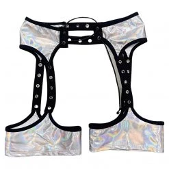RAVELAND HOLOGRAPHIC SILVER CRAZY SHORT CHAPS