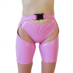 RAVELAND LOVELY LATEX ASAP BUCKLED SHORT CHAP NEW ARRIVALS