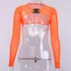 RAVELAND BUCKLED UP SHRUG NEON ORANGE WOMEN