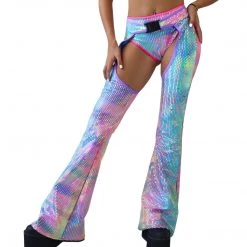 RAVELAND NEW ARRIVALS LIQUID MIRROR BUCKLED CHAPS