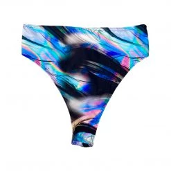RAVELAND LIQUID GALAXY HIGH WAISTED BRAZILIAN BOTTOMS. WOMEN