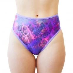 RAVELAND DASH OF SPARKLE HIGH WAISTED BRAZILIAN BOTTOMS- PURPLE & PINK