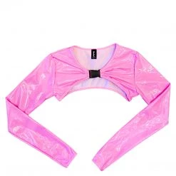 RAVELAND LOVELY LATEX SHRUG TOP