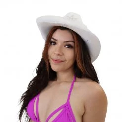 RAVELAND NEW ARRIVALS FUR BRIM TIARA COWBOY HAT