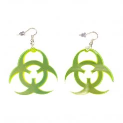 RAVELAND ALIENS COLLECTION GREEN BIOHAZARD EARRING