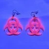 RAVELAND HEADBANGER COLLECTION PINK BIOHAZARD EARRING 2 RAVELAND HEADBANGER COLLECTION PINK BIOHAZARD EARRING