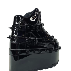 YRU SHOES QOZMO BONDAGE ROSE - BLACK PATENT 15 YRU SHOES QOZMO BONDAGE ROSE - BLACK PATENT