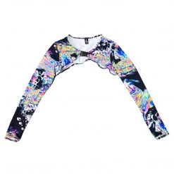 RAVELAND ACID TIE DYE SHRUG TOP