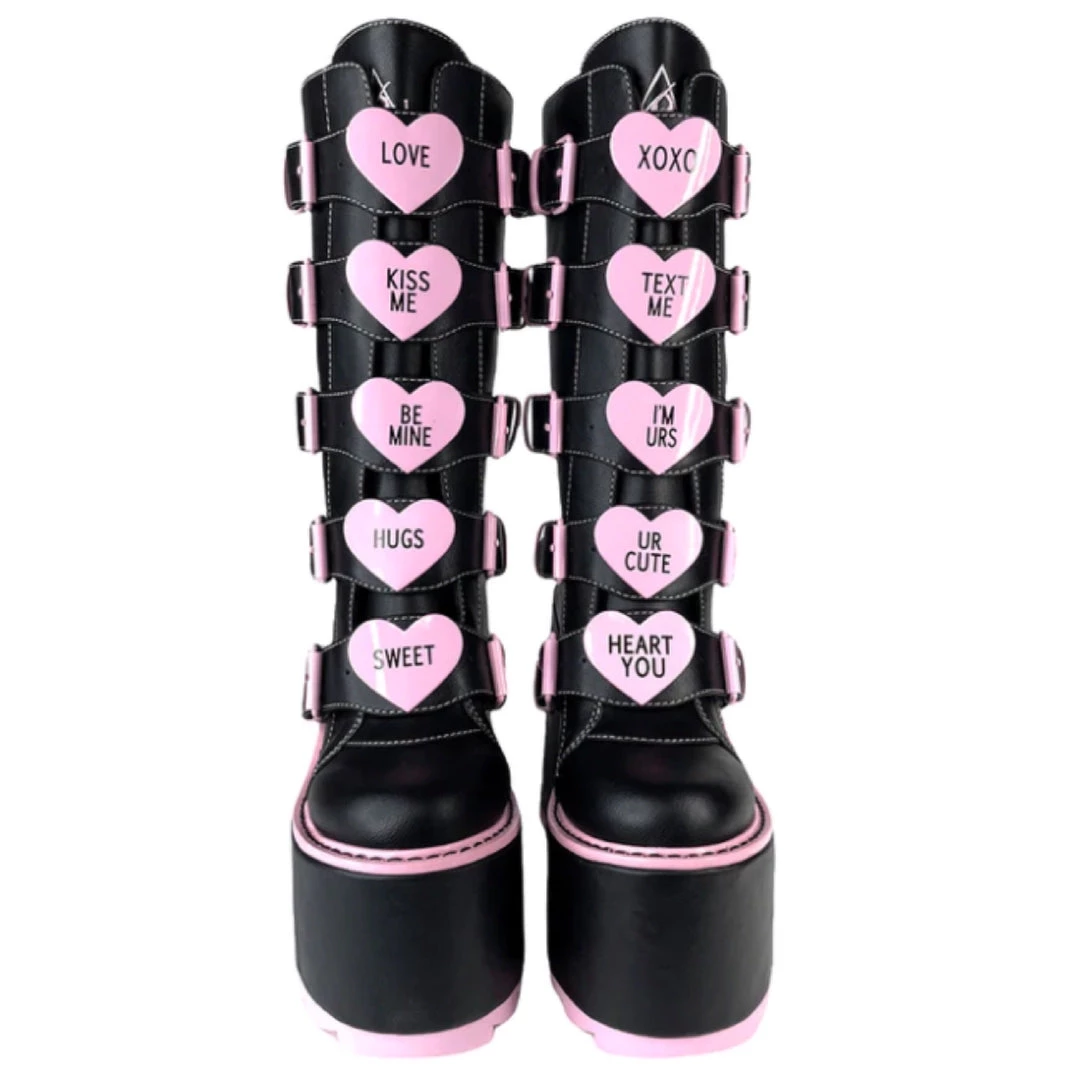 YRU NEW ARRIVALS DUNE HEART - BLACK/PINK 4 YRU NEW ARRIVALS DUNE HEART - BLACK/PINK