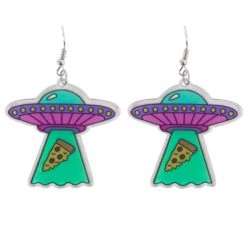 RAVELAND PIZZA UFO EARRINGS
