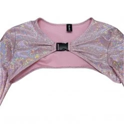 RAVELAND WOMEN RETRO GLITTER PINK SHRUG TOP