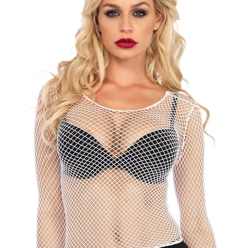 LEG AVENUE Net Long Sleeve T-Shirt WOMEN 3 LEG AVENUE Net Long Sleeve T-Shirt WOMEN