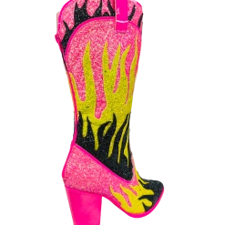 YRU SPACE COWGIRL FLAME - PINK/YELLOW SHOES