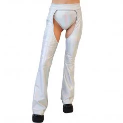 RAVELAND HOLOGRAPHIC SILVER CHAPS