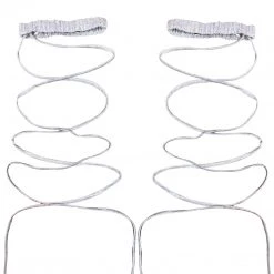 RAVELAND RETRO GLITTER LEG WRAP- SILVER WOMEN