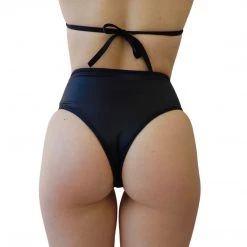 RAVELAND NEW ARRIVALS MATTE BLACK HIGH WAISTED BRAZILIAN BOTTOMS.