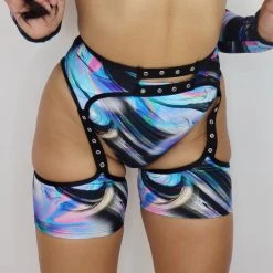 RAVELAND WOMEN LIQUID GALAXY CRAZY SHORT CHAPS