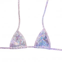 RAVELAND WOMEN LIQUID MIRROR MINI TRIANGLE TOP