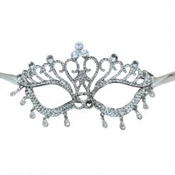 RAVELAND SILVER DIAMOND MASQUERADE MASK