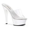 DISCONTINUED JUST KISS ME/ CLEAR & WHITE HEELS SHOES 2 DISCONTINUED JUST KISS ME/ CLEAR & WHITE HEELS SHOES