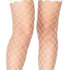 DISCONTINUED Fence Net Thigh Highs LEG WRAPS & HOSIERY 7 DISCONTINUED Fence Net Thigh Highs LEG WRAPS & HOSIERY