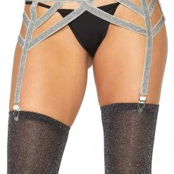 LEG AVENUE Lurex Garter Belt WOMEN