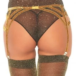 LEG AVENUE Lurex Garter Belt WOMEN
