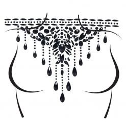 LEG AVENUE Masquerade Choker Rhinestone Stick-On Jewels