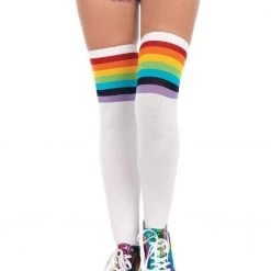 LEG AVENUE Over The Rainbow Thigh Highs
