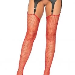 LEG AVENUE Rhinestone Fishnet Stockings