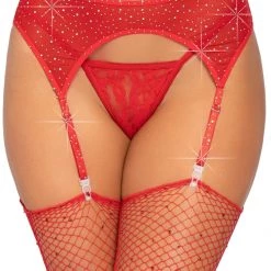 LEG AVENUE Rhinestone Garter Belt WOMEN