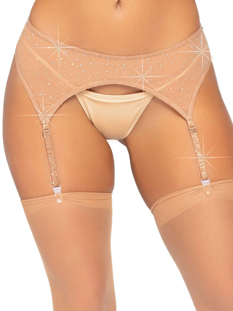 LEG AVENUE Rhinestone Garter Belt WOMEN 6 LEG AVENUE Rhinestone Garter Belt WOMEN