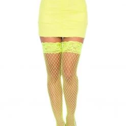 LEG AVENUE WOMEN Stay Up Fishnet Thigh Highs