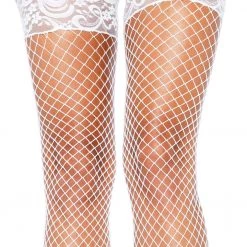LEG AVENUE WOMEN Stay Up Fishnet Thigh Highs