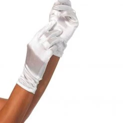 LEG AVENUE Wrist Length Satin Gloves