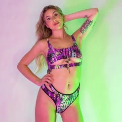 RAVELAND LIQUID JUNGLE UNDERCUT TOP WOMEN