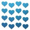 PASTEASE Body Minis: 16 Mini Reflective Blue Hearts Nipple & Body Pasties ACCESSORIES