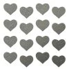 PASTEASE Body Minis: 16 Mini Reflective Gun Metal Grey Hearts Nipple & Body Pasties