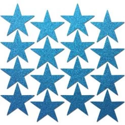 PASTEASE Body Minis: 16 Mini Reflective Blue Stars Nipple & Body Pasties