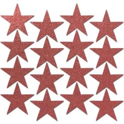 PASTEASE ACCESSORIES Body Minis: 16 Mini Reflective Red Stars Nipple & Body Pasties